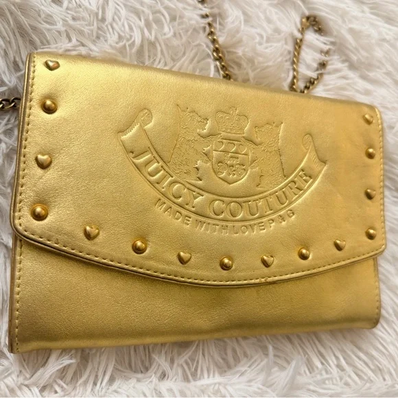 Juicy Couture 2004” Limited Edition Y2K Vintage Gold Leather Chain Bag – NWOT - Picture 15 of 15